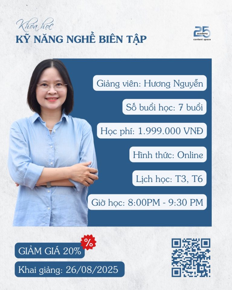 Khóa học “Kĩ năng nghề biên tập”