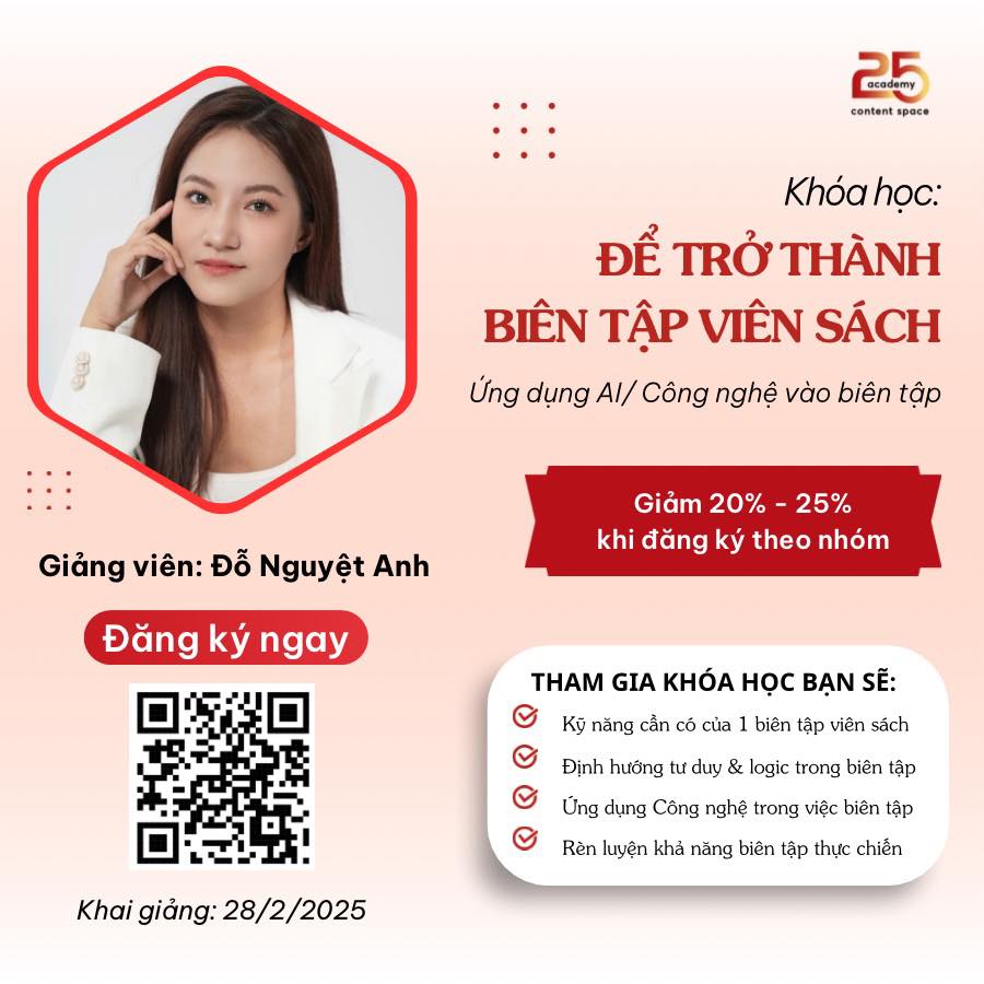 Khóa học “Để trở thành biên tập viên sách”