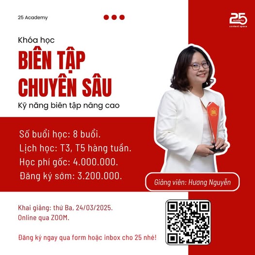 Khóa học “Biên tập chuyên sâu”