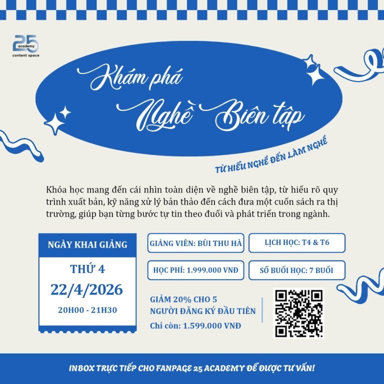 Khóa học “Khám phá nghề biên tập”